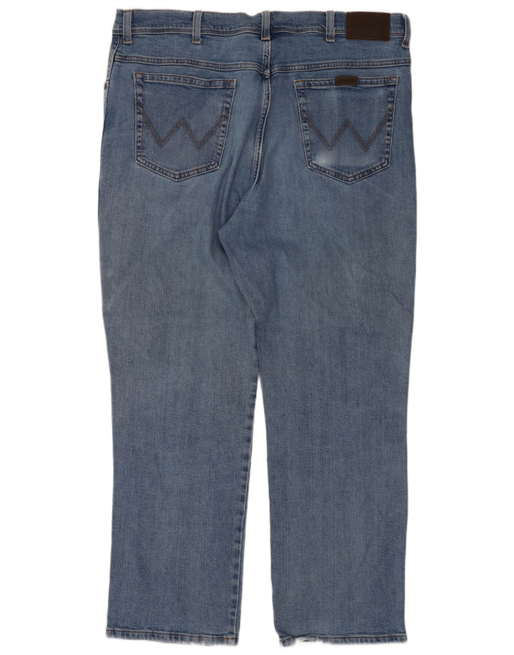 Wrangler Herre Regular Fit Straight Jeans W40 L30 Blå Bomuld