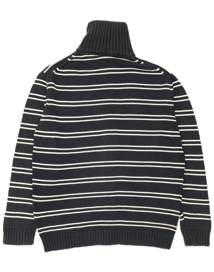 Zara herre cardigan sweater XL marineblå stribet