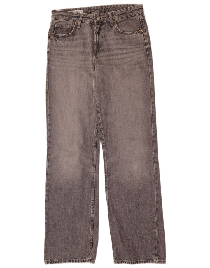 Zara Dame Straight Jeans EU 38 Small W28 L34 Grå Bomuld