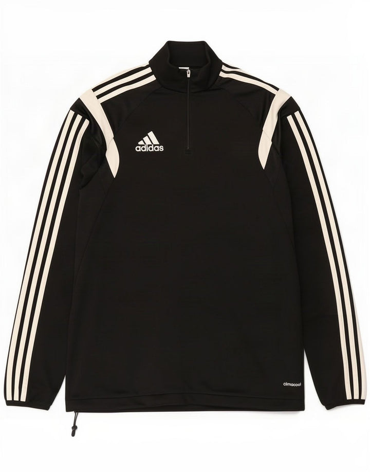 Adidas Herre Climacool Sweatshirt med lynlås, lille sort farveblok