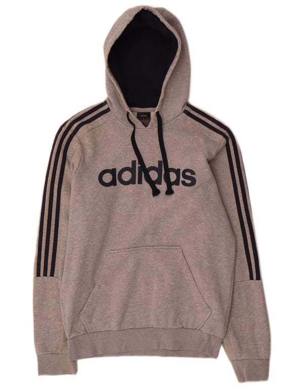 Adidas Grafisk hættetrøje til mænd, lille grå bomuld