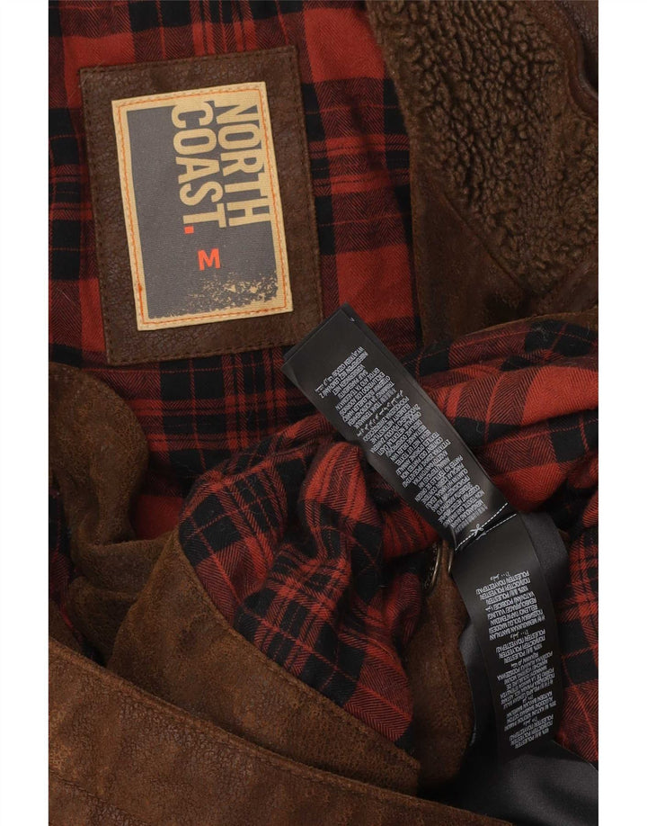 North Coast Society Herre læderjakke UK 38 Medium Brown