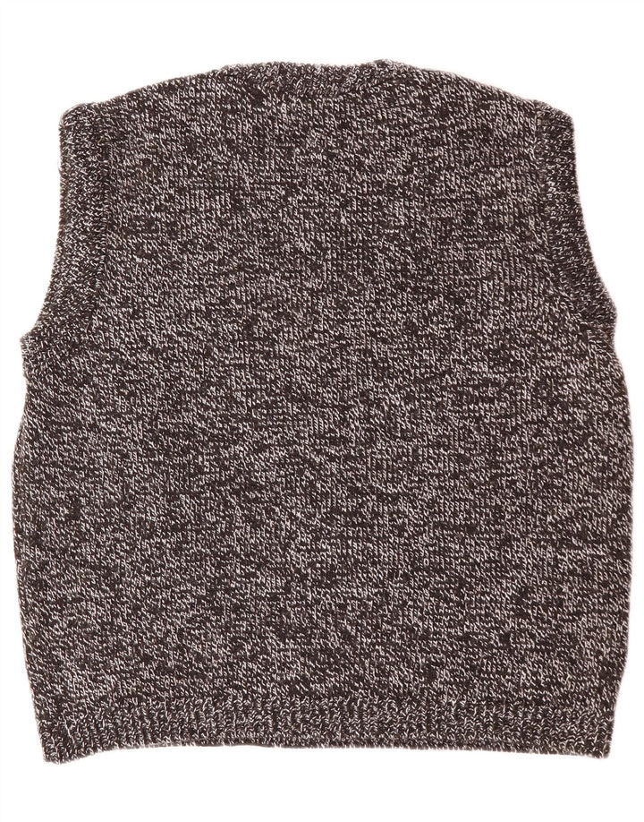 Zara Herre Vest Tank Top Lille Sort Flecked Polyacrylic