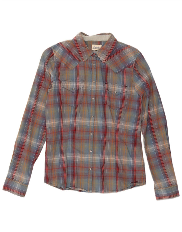 Wrangler Dameskjorte UK 12 Medium Flerfarvet Plaid Bomuld