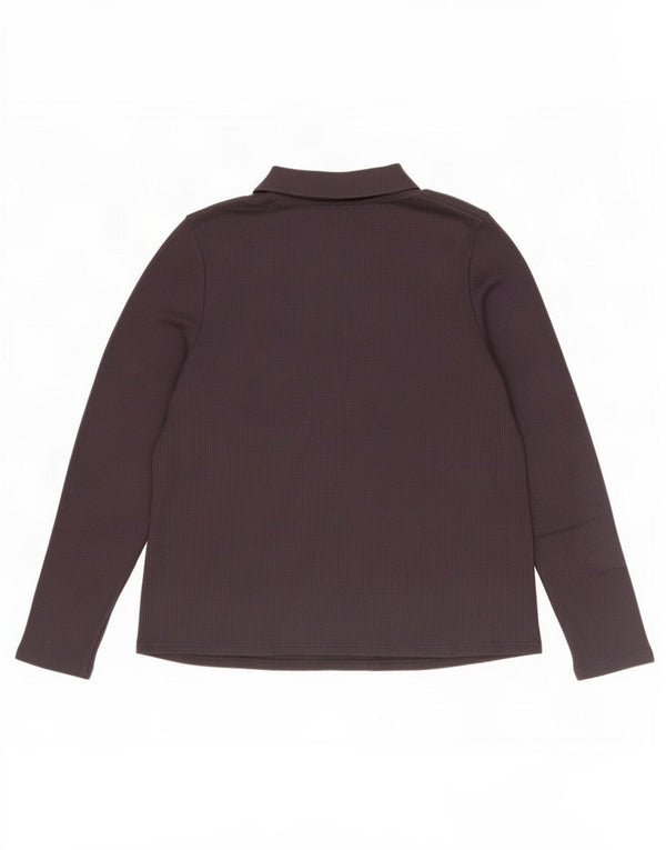 Marks & Spencer langærmet polotrøje til kvinder UK 18 XL Lilla polyester