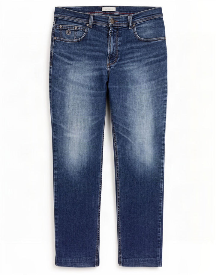 Bugatti Herre Regular Straight Jeans W36 L32 Blå Bomuld
