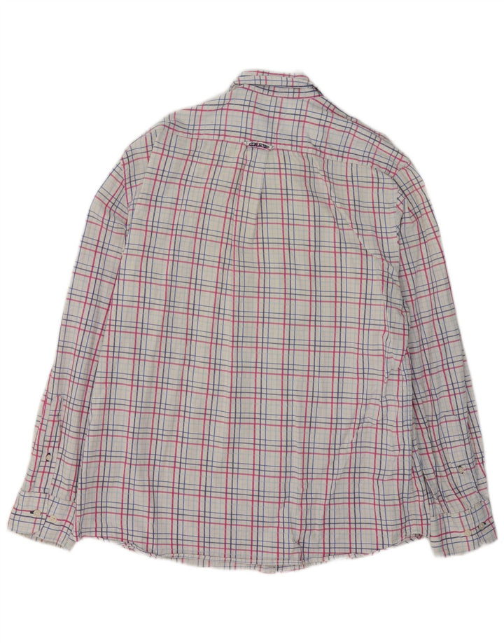 Crew Clothing Herre Classic Fit skjorte XL Hvid ternet bomuld