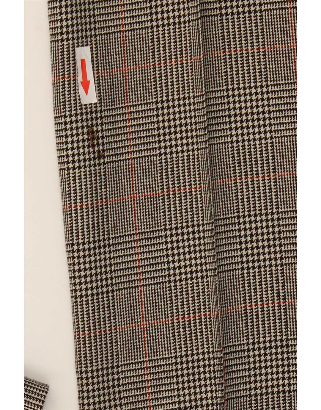 Zara Dame Bootcut Suit Bukser EU 38 Small W28 L32 Grå Houndstooth Uld