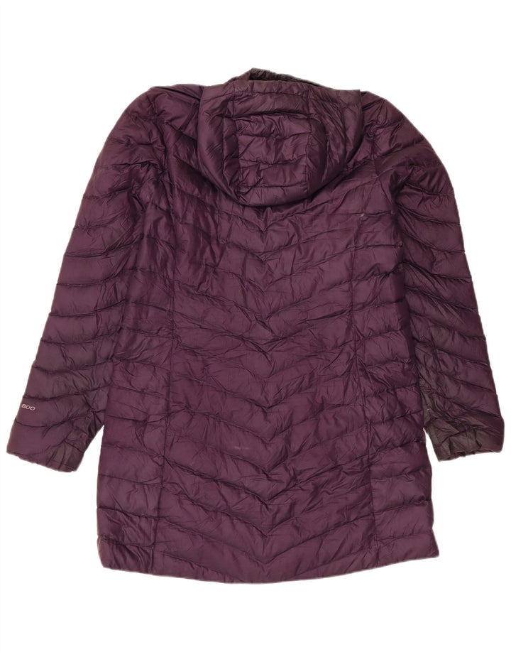 The North Face Dame Hooded Polstret Coat UK 16 Large Purple Polyester