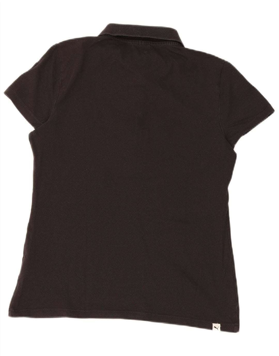 Puma Dame Polo Shirt UK 14 Stor Sort Bomuld