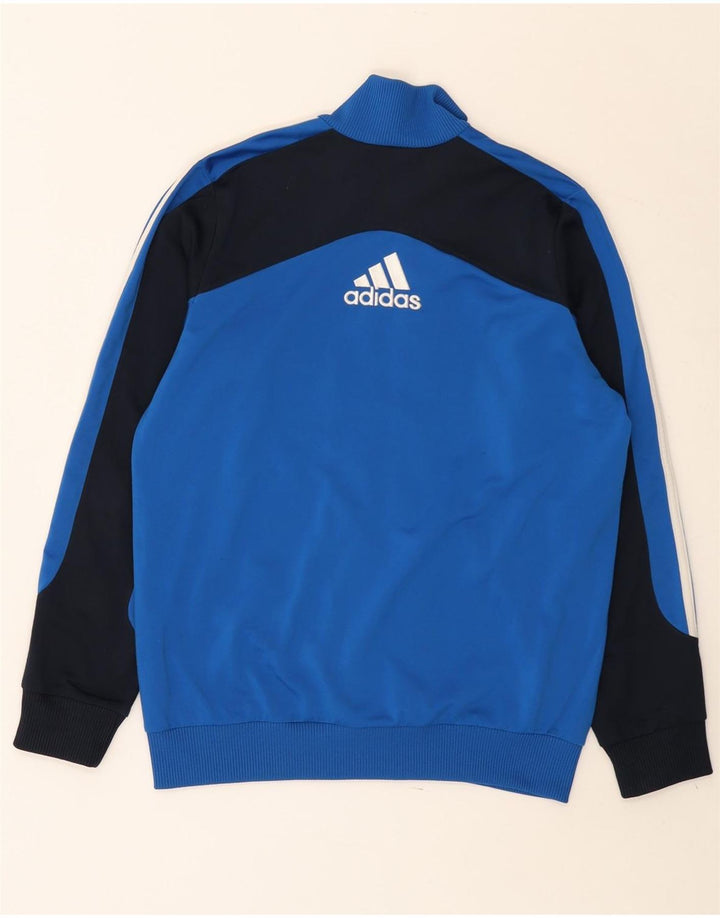 Adidas drenge grafisk træningsdragt topjakke 13-14 år blå farveblok