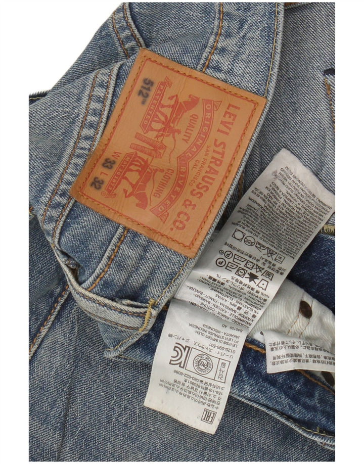 Levi's Herre 512 tilspidsede jeans W33 L32 blå bomuld