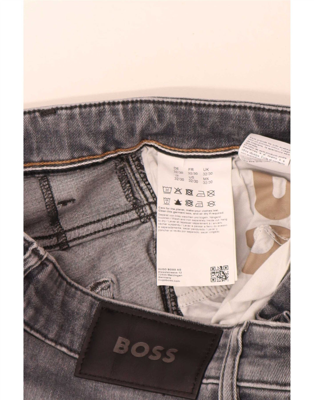 Hugo Boss Dame Slim Jeans W32 L30 Grå Bomuld