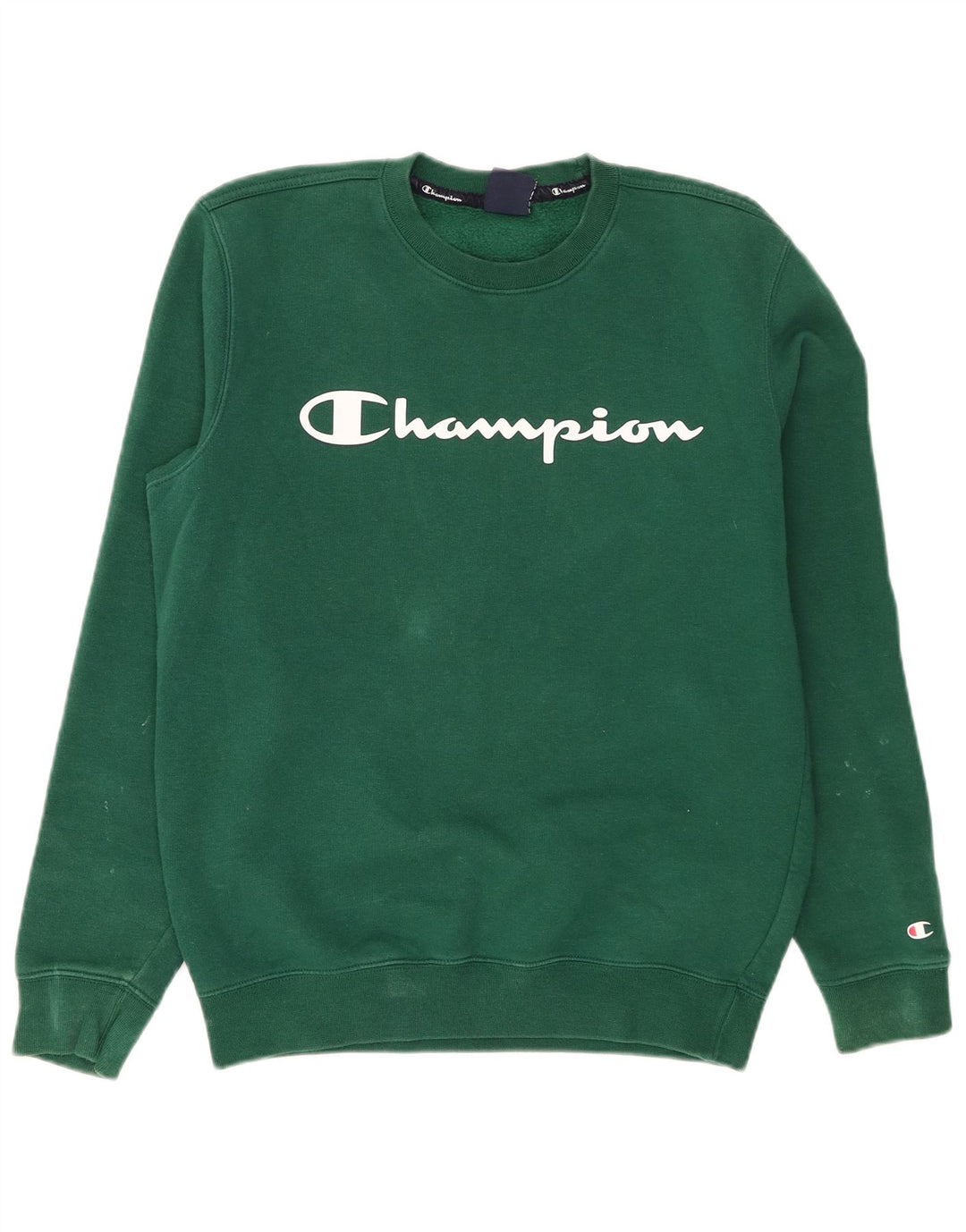 Champion Herre Grafisk Sweatshirt Jumper Medium Grøn Bomuld