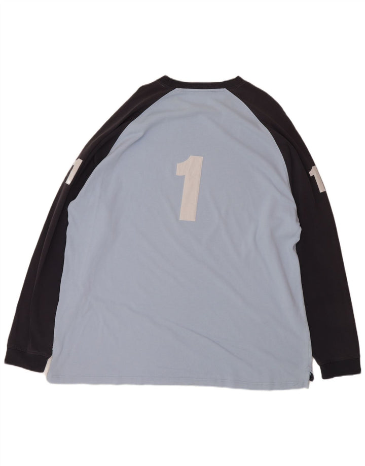 Hackett Herre Grafisk Top Langærmet 2XL Blå Colourblock Bomuld