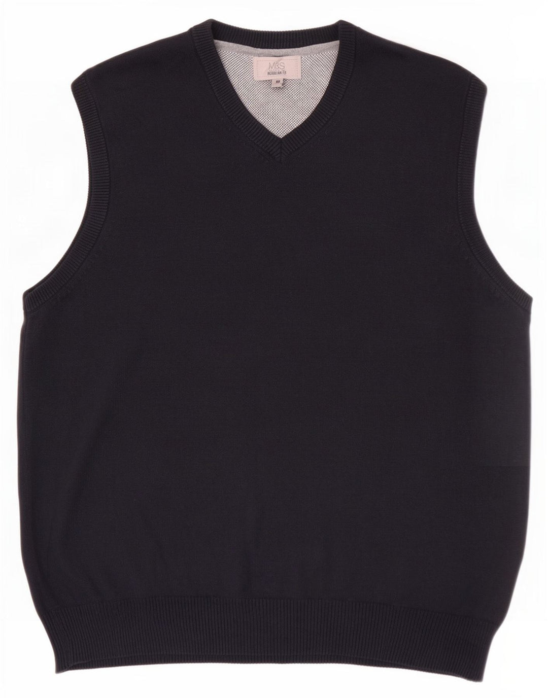 Marks & Spencer Herre Regular Fit Vest Tank Top Medium Navyblå Bomuld