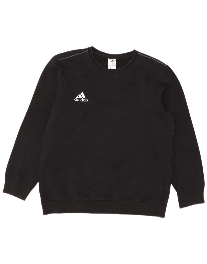 Adidas Herre Sweatshirt Jumper Large Sort Bomuld