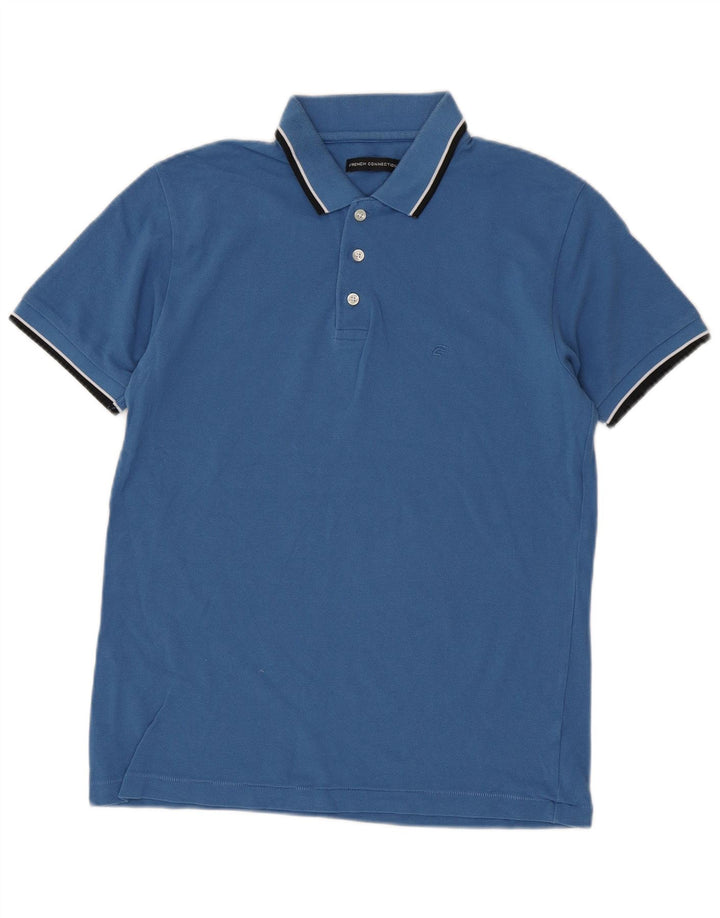 French Connection Herre poloshirt Medium blå stribet bomuld