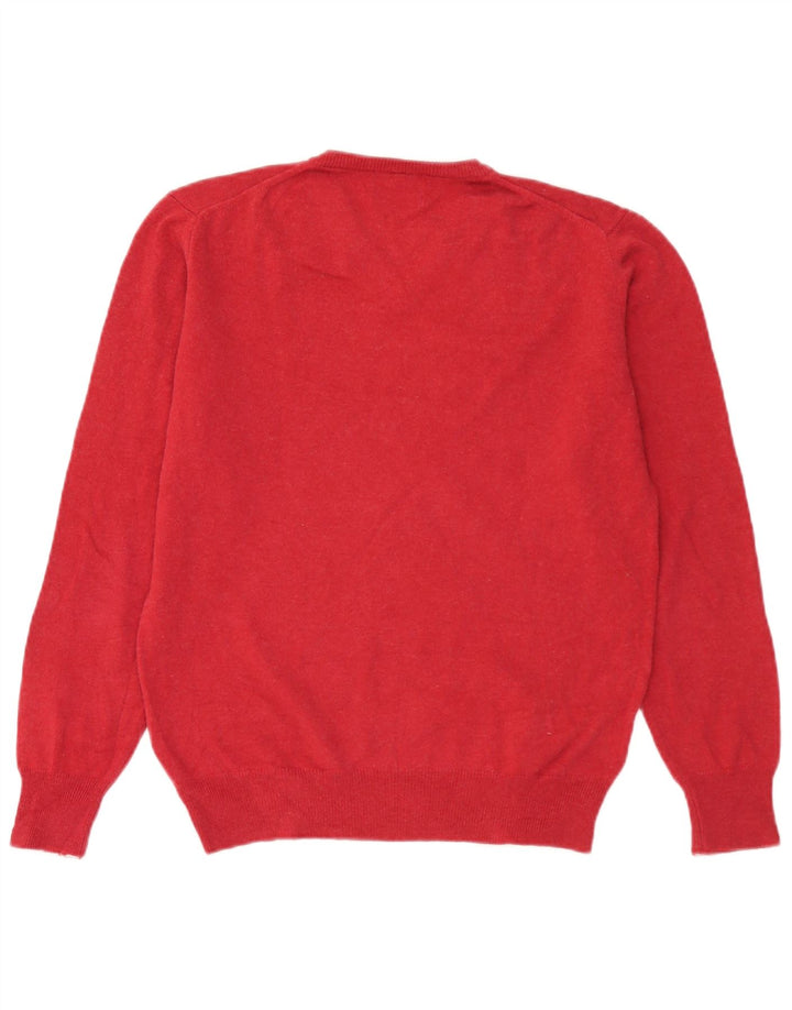 Massimo Dutti Herre V-hals sweater Medium Rød Uld