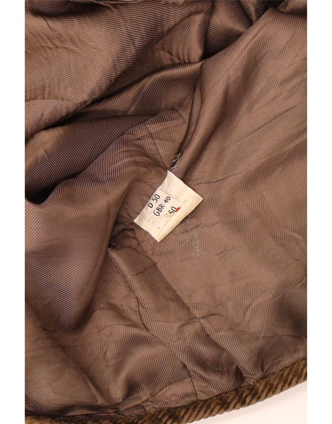 Vintage herrevest UK 40 Medium Brown Patchwork Polyester