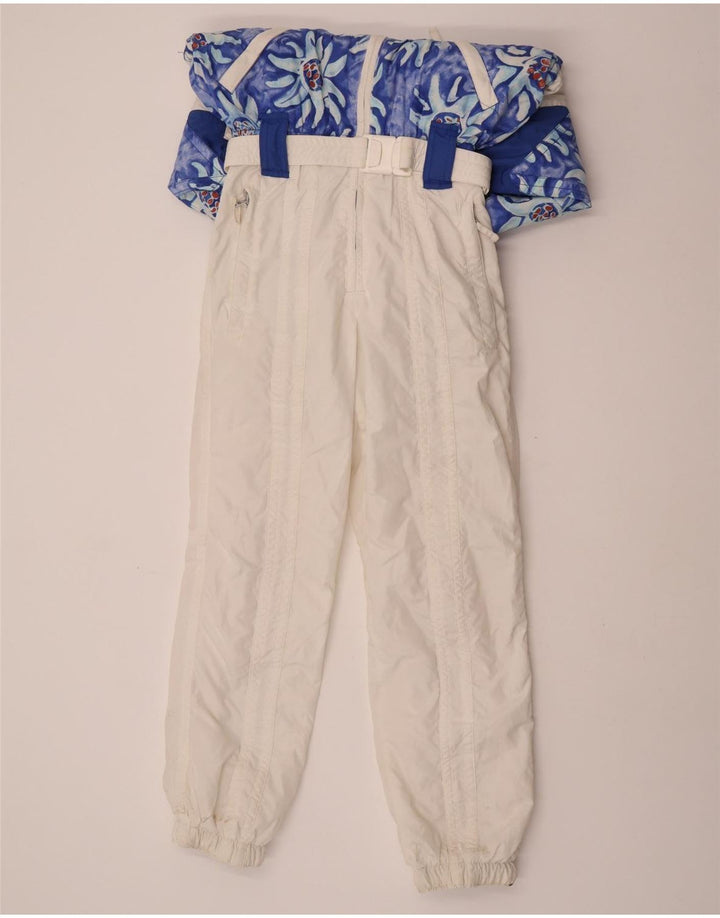 Ellesse Dame Hætte Oversized Ski Jumpsuit IT 40 Small White Floral
