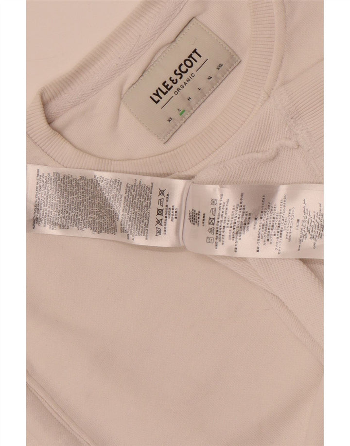 Lyle & Scott Sweatshirt til mænd, lille hvid bomuld