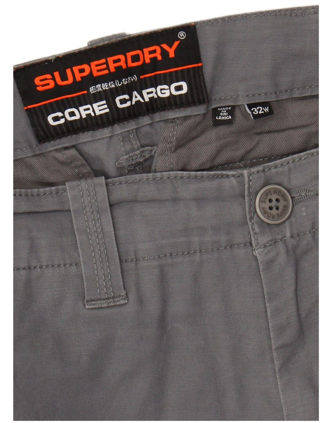 SUPERDRY Cargo Shorts til mænd W32 mellemgrå bomuld