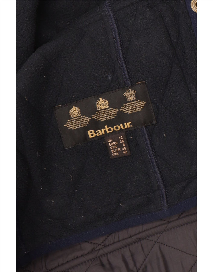 Barbour Quiltet jakke til kvinder UK 12 Mellem marineblå polyamid