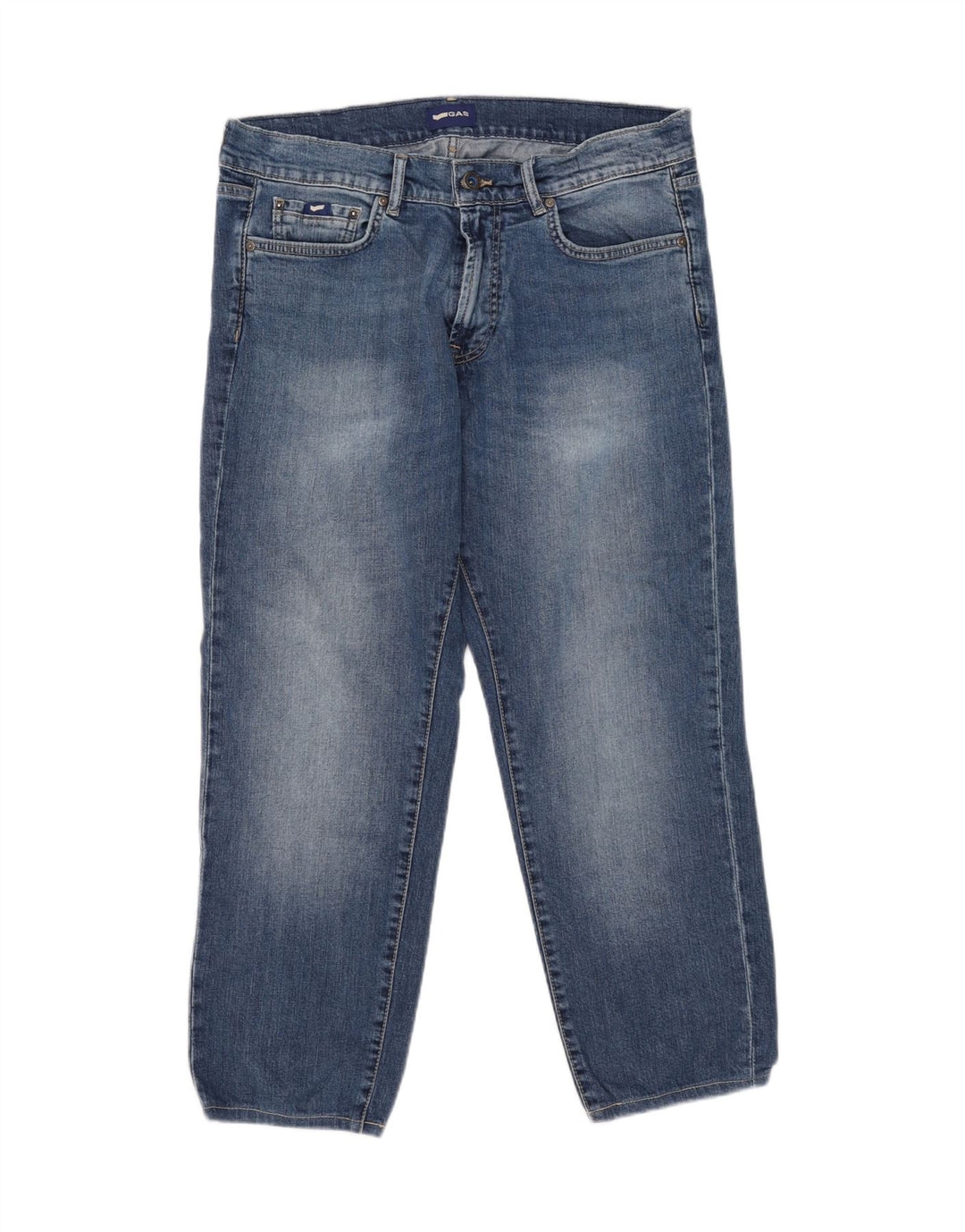Gas Herre cropped jeans W33 L26 blå bomuld