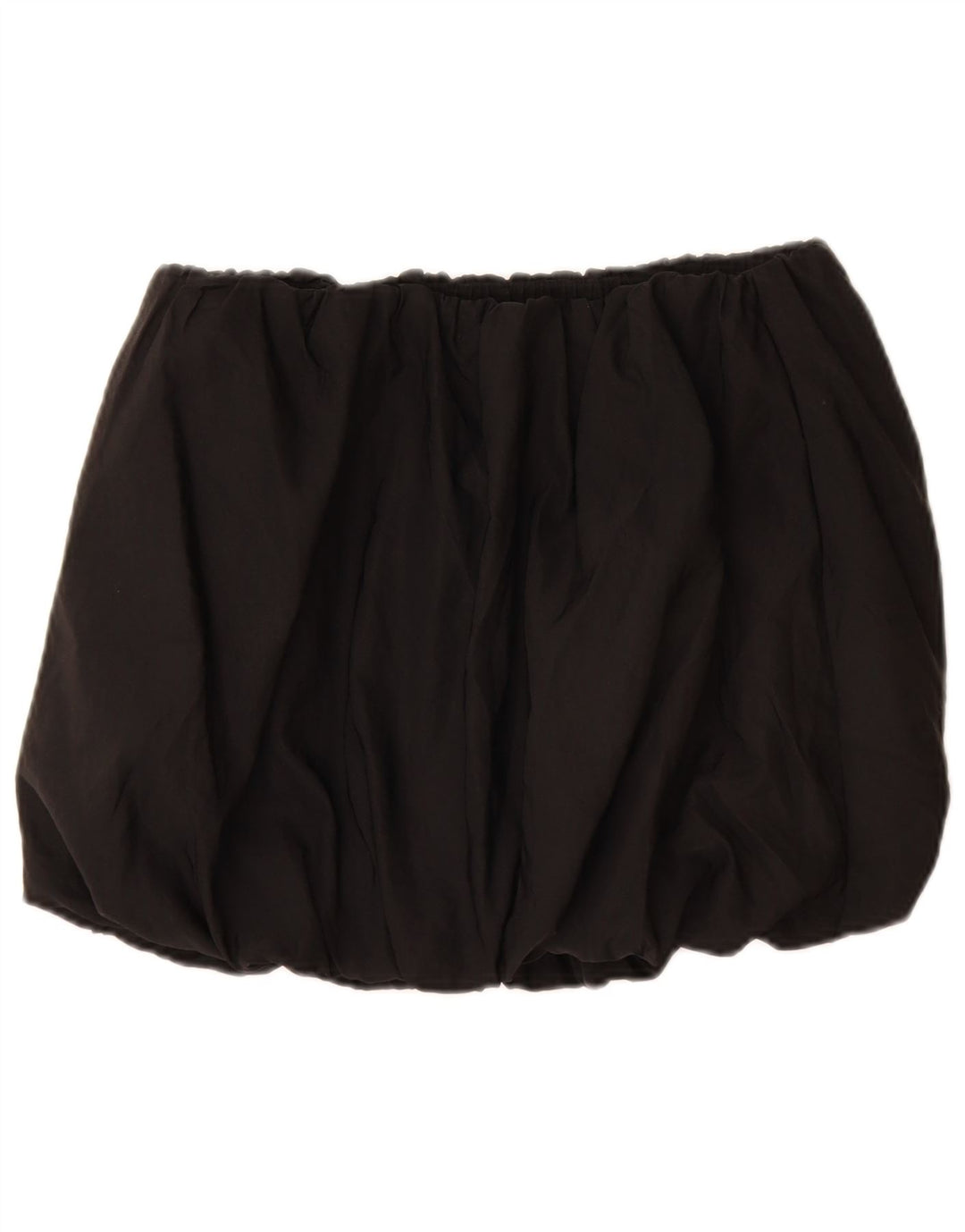 Zara Dame Mini Bubble Skirt UK 14 Medium Sort Polyamid