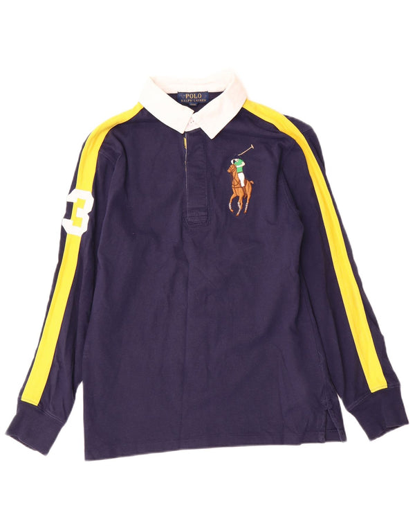 Polo Ralph Lauren Boys Graphic Rugby Polo Shirt 10-11 Years Medium Navy Blu