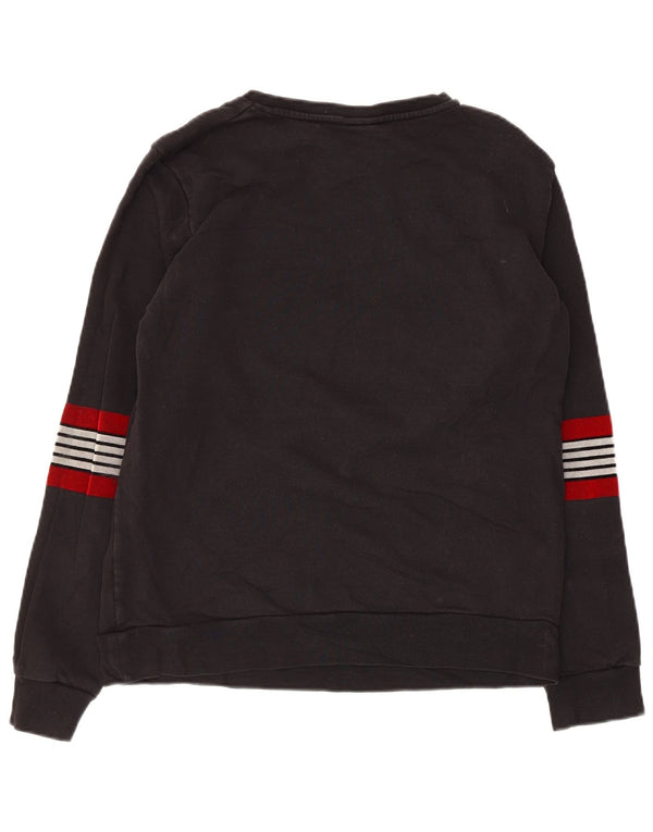 Pinko Dame Grafisk Sweatshirt Jumper UK 10 Small Black Colourblock Bomuld