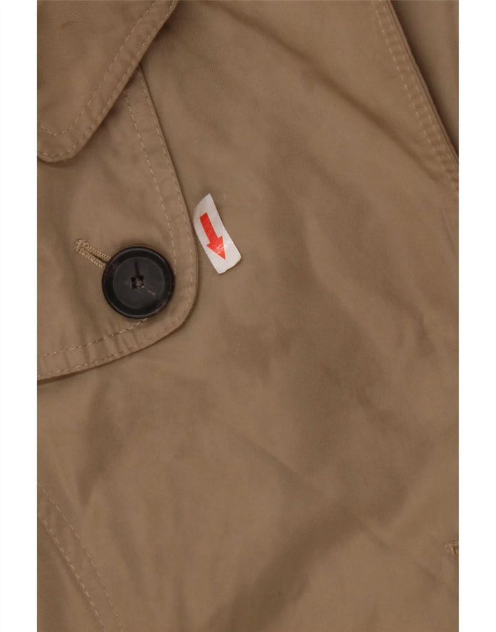 Zara Trench Coat til kvinder UK 14 Medium Beige Polyester