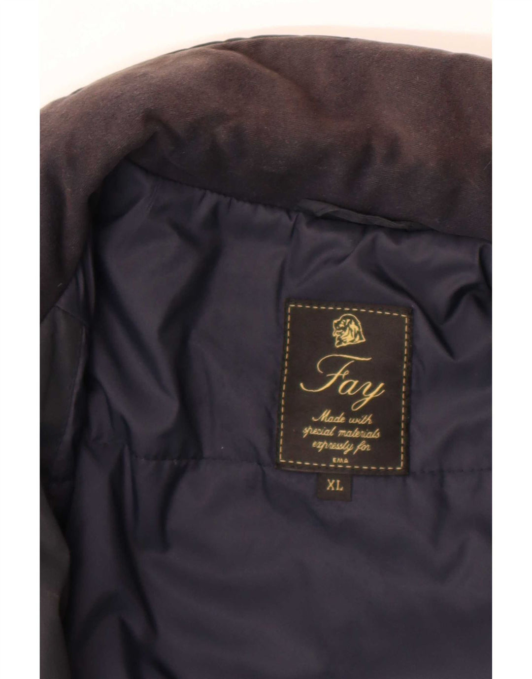 Fay Herre Hooded Windbreaker Jacket UK 42 XL Navy Blue