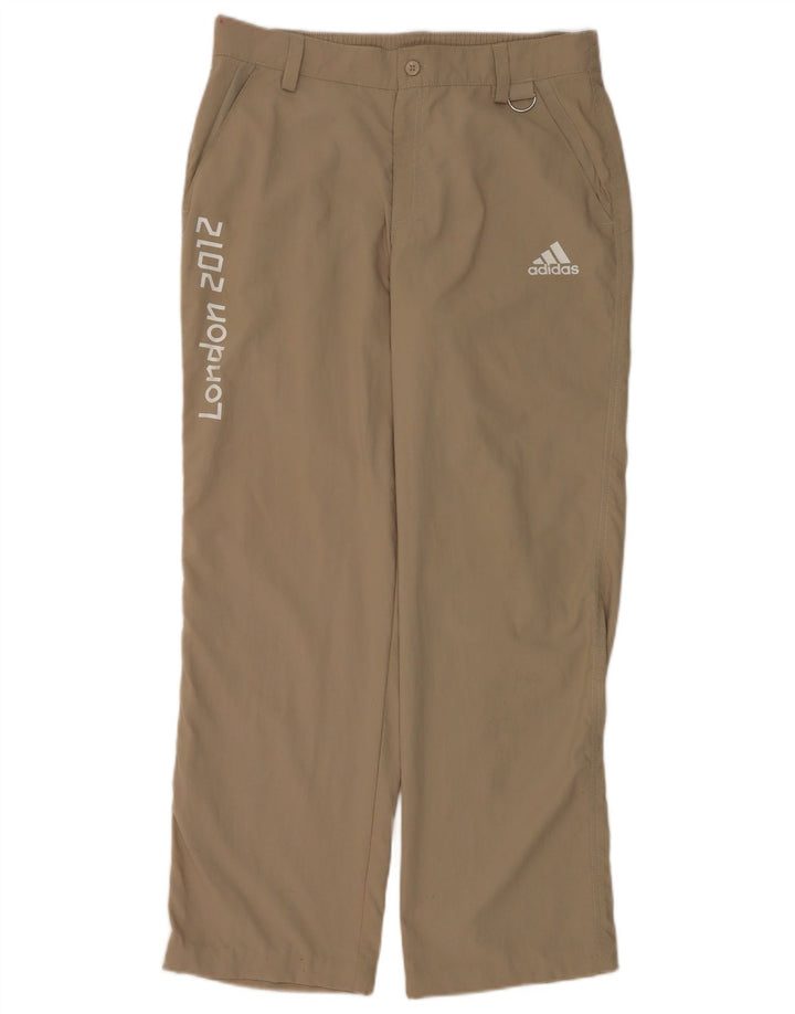Adidas grafiske bukser til kvinder Medium W30 L30 Brun nylon
