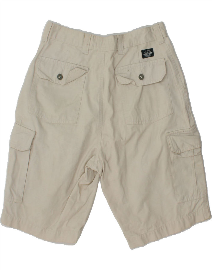 DOCKERS Mens Cargo Shorts W30 Medium White Striped Cotton Vintage Dockers and Second-Hand Dockers from Messina Hembry 