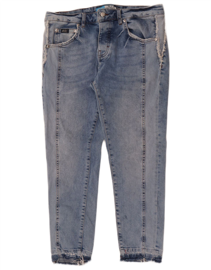 Superdry Riley Slim Jeans til kvinder W27 L25 blå bomuld