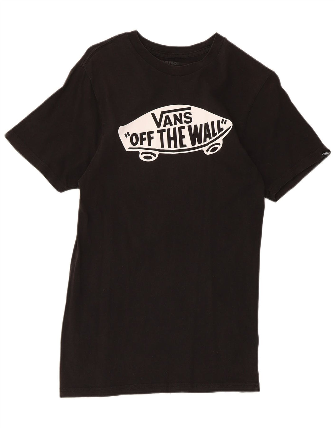 Vans Herre Slim Fit Grafisk T-Shirt Top Lille Sort Bomuld