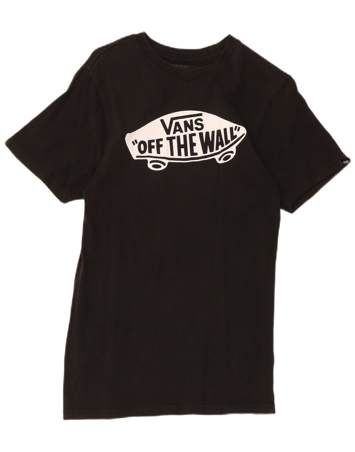 Vans Herre Slim Fit Grafisk T-Shirt Top Lille Sort Bomuld