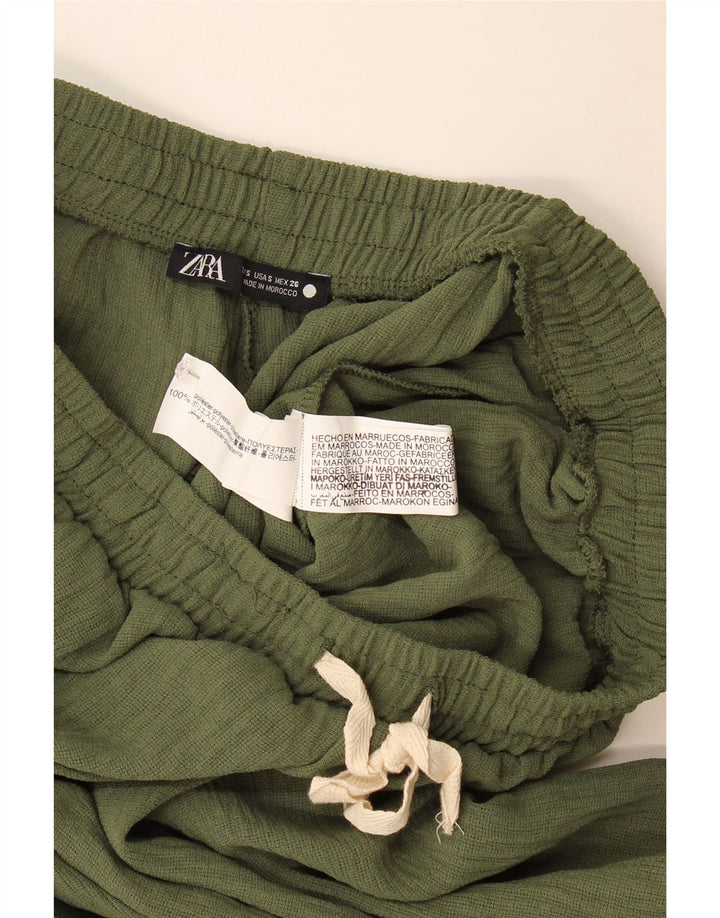 Zara Joggers til kvinder Casual Bukser Små Khaki Polyester