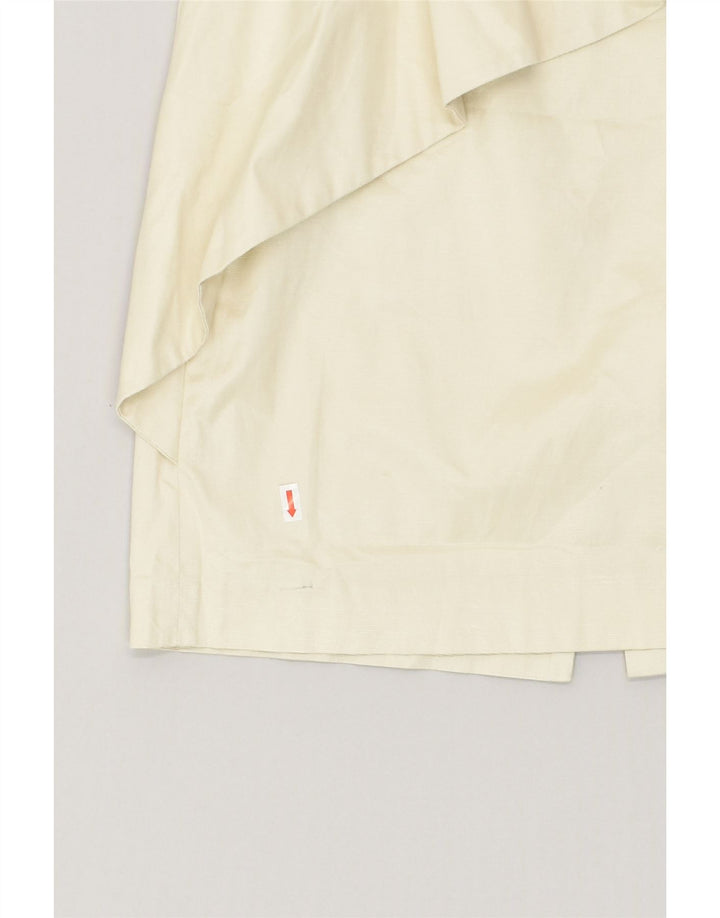 REISS Womens Peplum Skirt UK 10 Small W28  Off White Cotton | Vintage Reiss | Thrift | Second-Hand Reiss | Used Clothing | Messina Hembry 