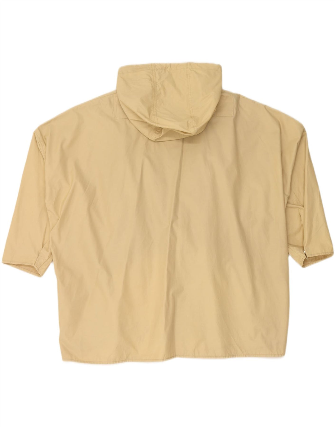 BENETTON Womens Oversized Hooded Windbreaker Jacket UK 10 Small Beige