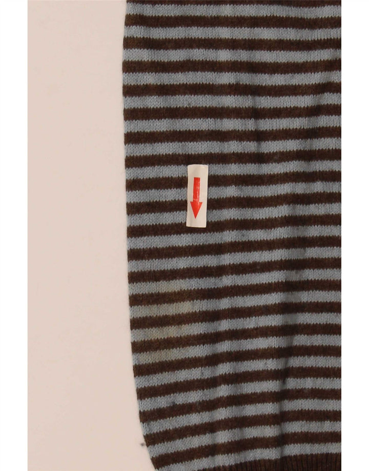 Gap Herre V-hals sweater Stor brun stribet bomuld