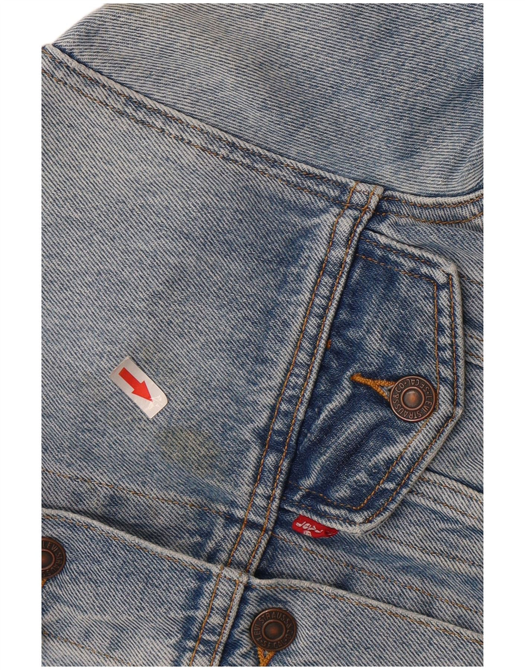 LEVI'S Dame denimjakke UK 10 Lille Blå Bomuld