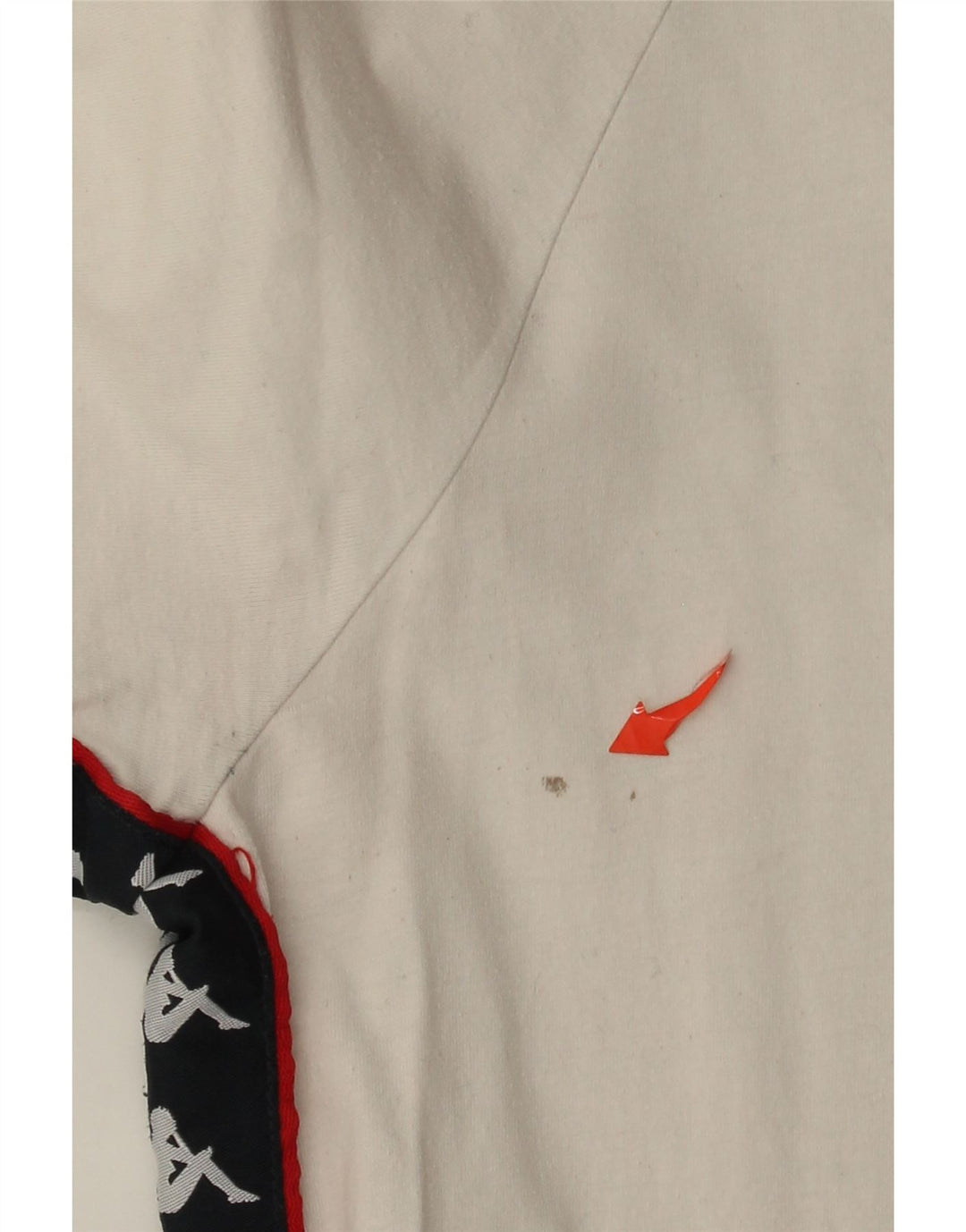 Kappa Herre grafisk T-shirt Top Lille Off White Bomuld