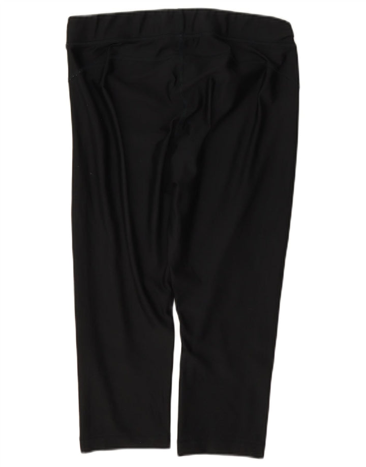Under Armour Dame Capri Leggings UK 16 Large Black Polyester