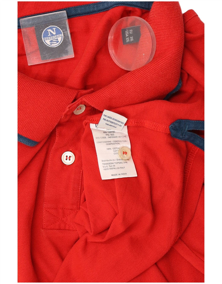 North Sails Herre Polo Shirt 2XL Rød Bomuld