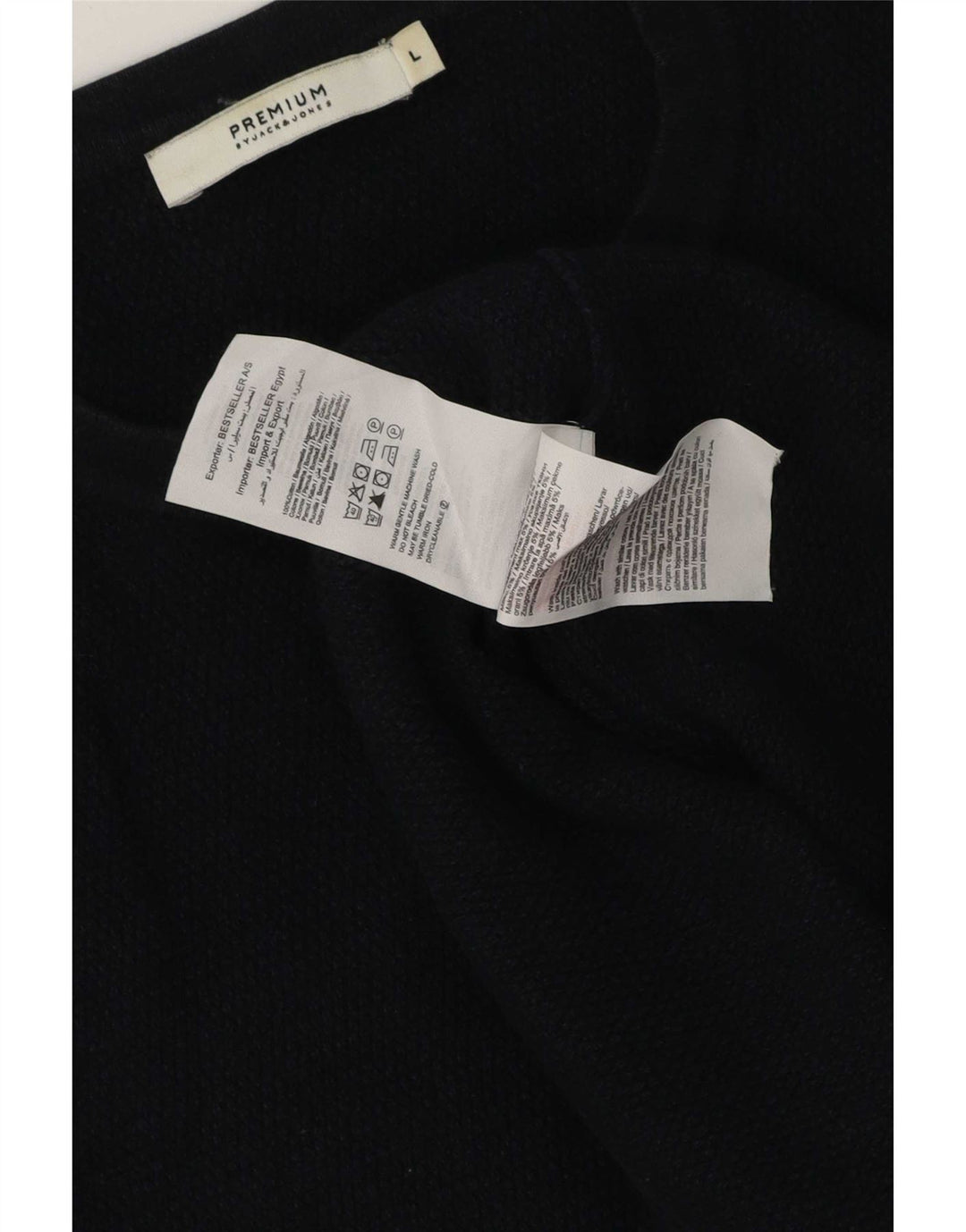 Jack & Jones Herre sweater med rund hals, stor marineblå bomuld