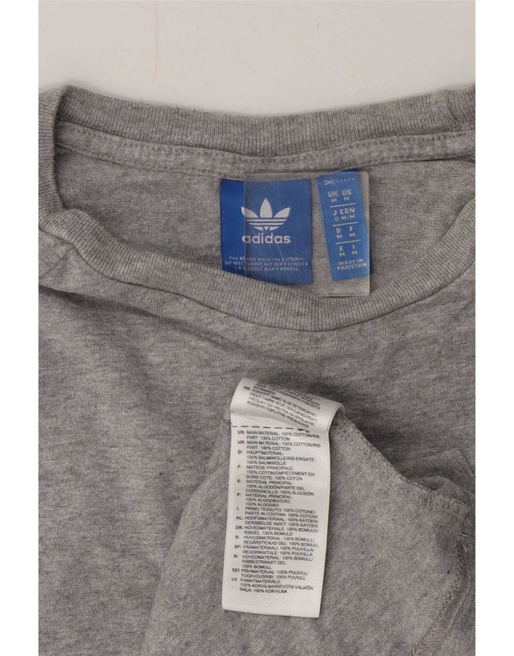 Adidas Herre Top Langærmet Medium Grey Flecked Bomuld