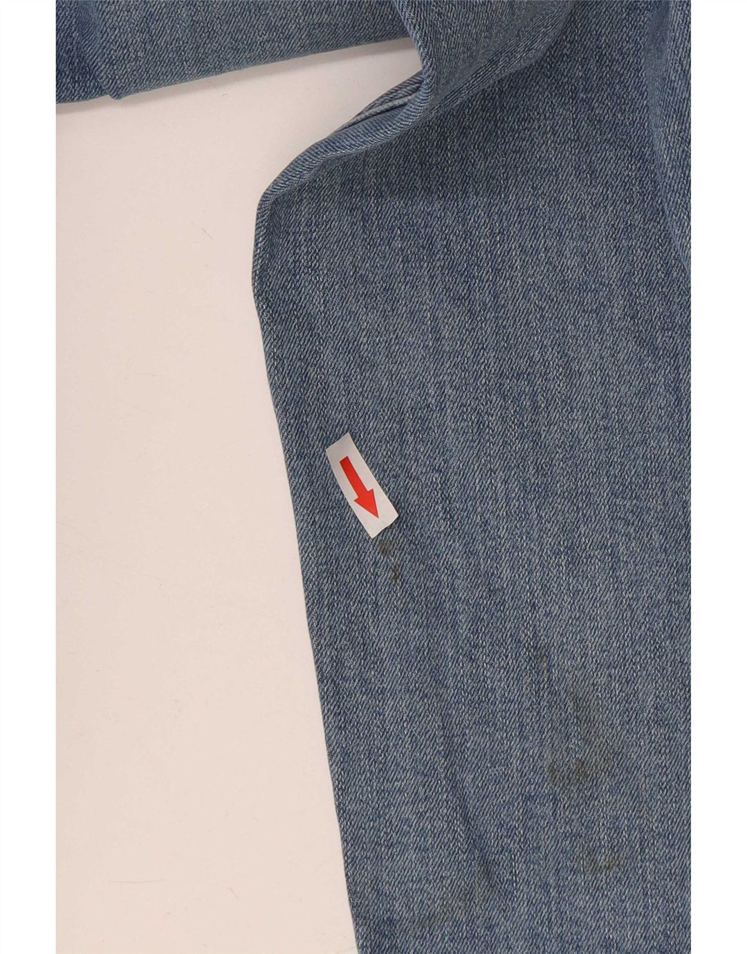 Marks & Spencer Dame Distressed Tapered Jeans UK 10 Small W30 L29 Blue